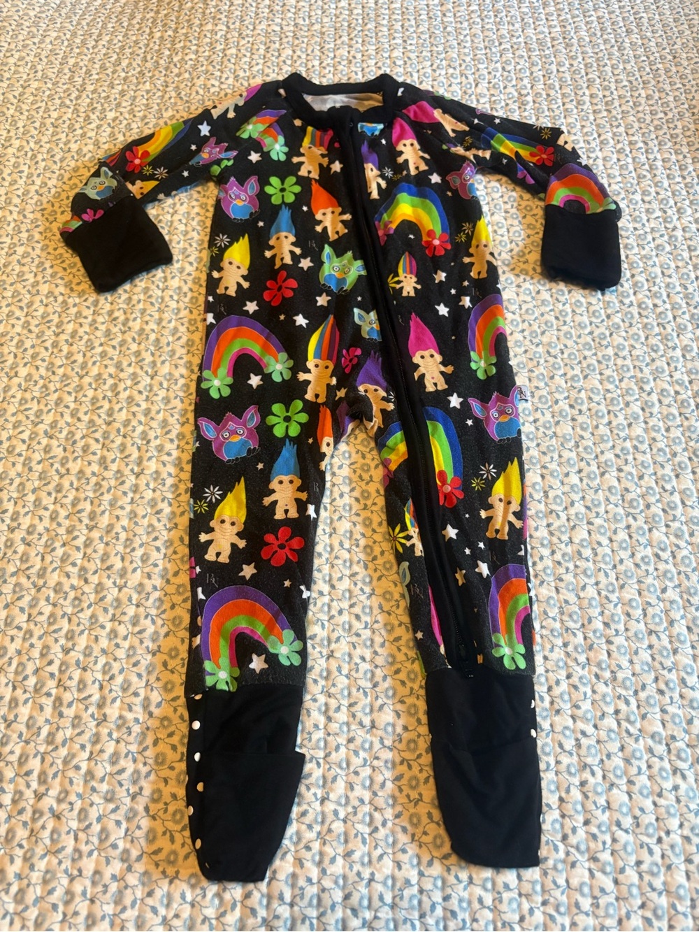 Bamboo Necessities Troll Rainbow Star Pajamas Sleepsuit